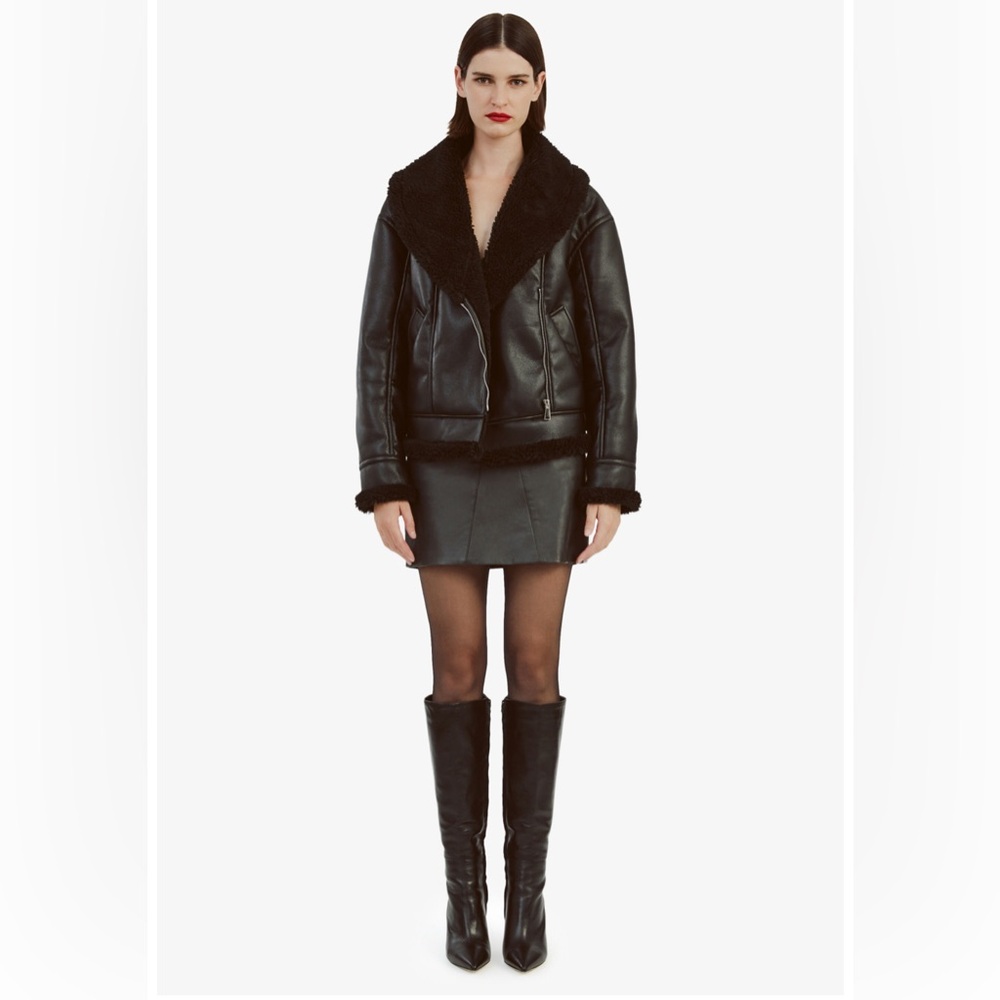 Bardot Dasha Vegan Leather Jacket In Black - Picture 3 of 10